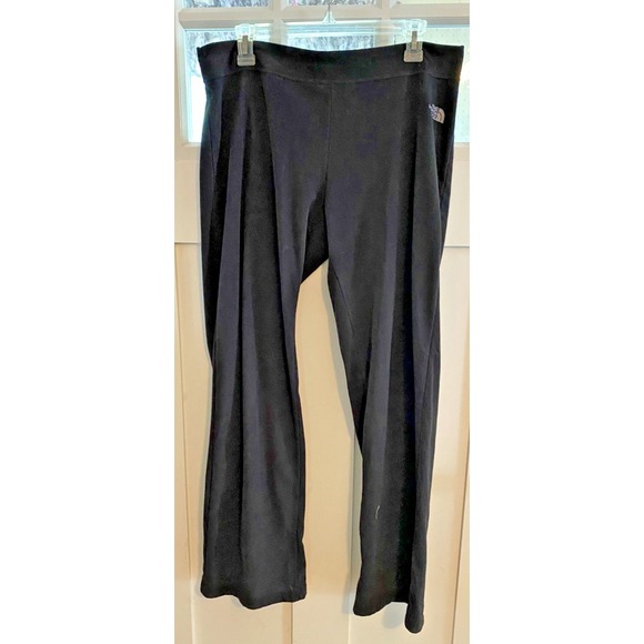 The North Face Pants - The North Face Black Wide-Leg Active Fleece TKA 100 Women's Athletic Pants Large